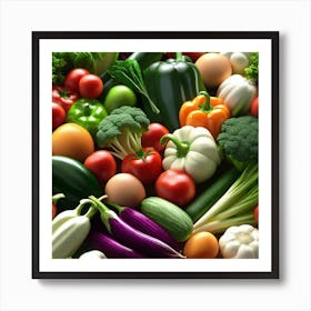 Colorful Vegetables 5 Art Print