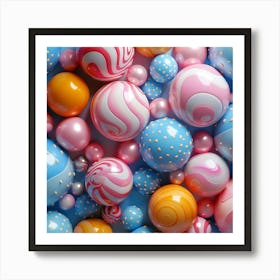 Candy Spheres Art Print