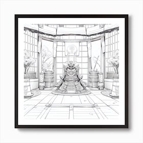 Samurai Room Art Print