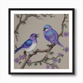 Bluebirds Art Print