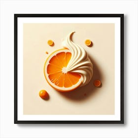 Orange Whipped Cream Art Print