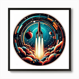 Space Shuttle Launch Art Print