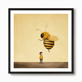 Cute Bee Art Print