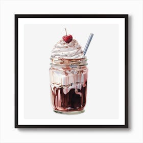 Ice Cream In A Mason Jar 1 Art Print