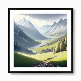 Landscape Painting 118 Art Print