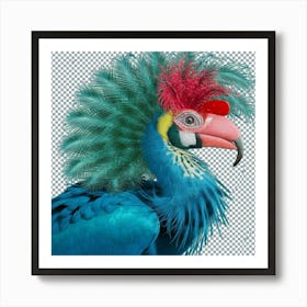 Blue Parrot Art Print