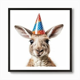 Birthday Kangaroo 3 Art Print