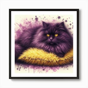 Purple Cat Art Print