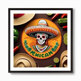 Mexican Skull 25 Art Print