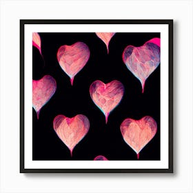 Heart Pattern Art Print