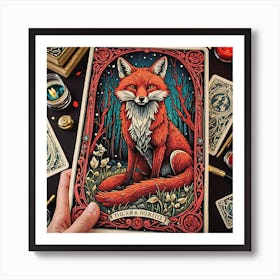 Fox Tarot Card Art Print