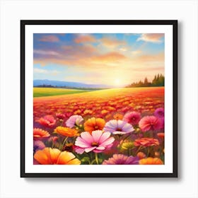 Field Of Flowers Art Print