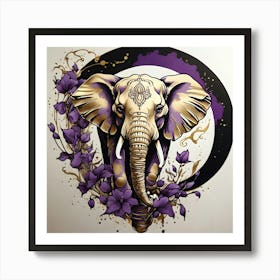 Elephant Tattoo Art Print