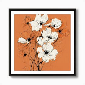 Abstract floral art Art Print