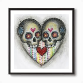 Day Of The Dead Skulls Art Print