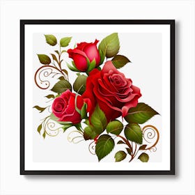 Red Roses 5 Art Print