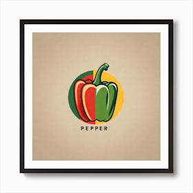 Bell Pepper Logo With Pure Background (19) Art Print