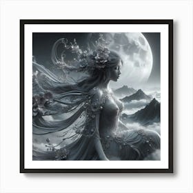 Fairy In The Clouds Art Print