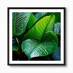 Tropical Leaves Macro Photography Close Up Hyper Detailed Trending On Artstation Shar (1) Art Print