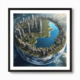 Earth In Space 3 Art Print