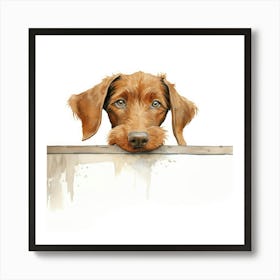 Wirehaired Vizsla Dog 1 Art Print