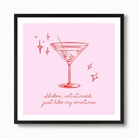 Pink Espresso Martini Art Print