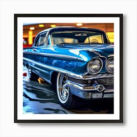 Chrome Racecar Oldie Classic Aged Tuning 60 Vintage Car Technology Worthwhile Chevrolet (1) Art Print