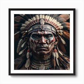 Native Warrior 1 Art Print