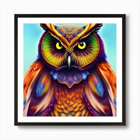 Colorful Owl 38 Art Print