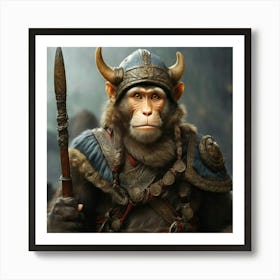 Chimpanzee Warrior Art Print