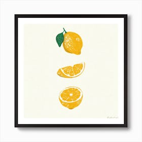 Lemons Square Art Print