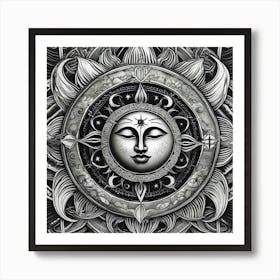 Sun Face Art Print