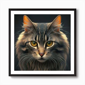 Portrait Of A Cat 3 Art Print