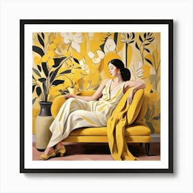 Matisse Expression Serenity Yellow Art Print 2 Art Print