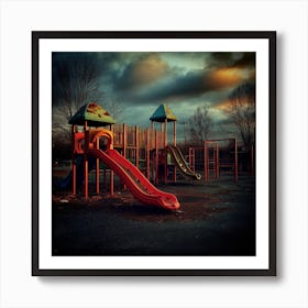 Abandoned Playground Art Print