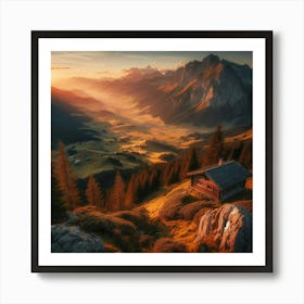 Sunset In The Alps 1 Art Print