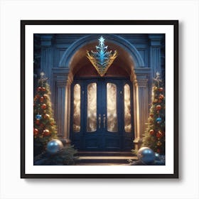 Christmas Door 89 Art Print