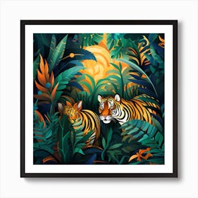 Tiger In The Jungle 14 Art Print