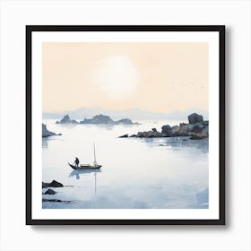 Man In A Boat Art Print