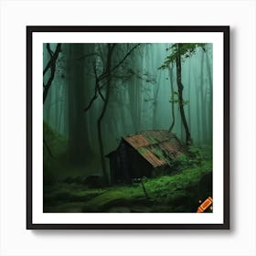 Shack In The Forest Art Print