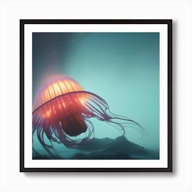 Jellyfish - Jellyfish Stock Videos & Royalty-Free Footage 1 Art Print