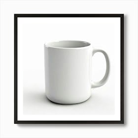 White Coffee Mug Isolated On White Art Print