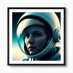 Woman In Space Art Print