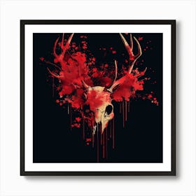 Deer Skull Art Print