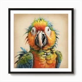 Colorful Parrot 43 Art Print