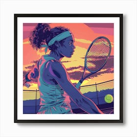 A Tennis Tournament Lofi Illustration 1718671258 4 Art Print