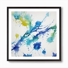 Watercolor Splashes 2 Art Print