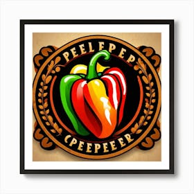 Bell Pepper Logo With Pure Background (85) Art Print