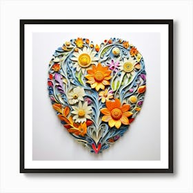 Heart Of Flowers 2 Art Print