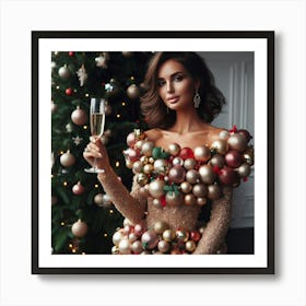 Christmas Glamour Art Print